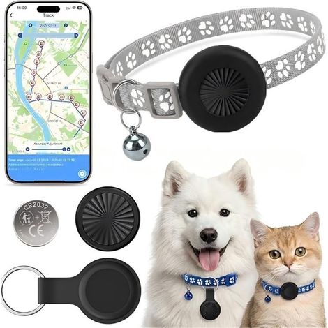 Wasserdichter Mini-GPS-Tracker für Katzen und Hunde – inklusive Katzenhalsband und Silikonhülle – GPS-Tracker für Katzen und Hunde – Haustier-Tracker (1/5)