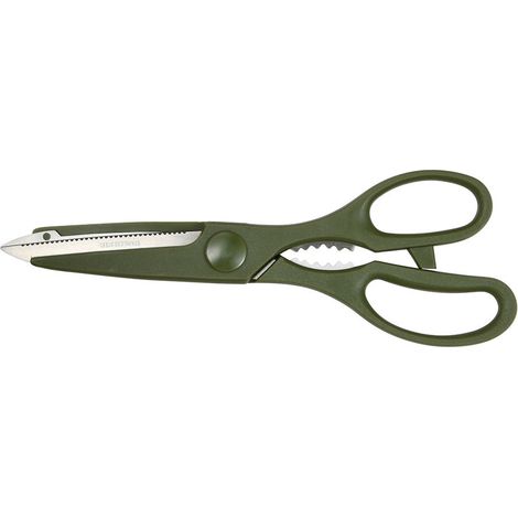 Tijeras de cocina, experto, de acero inoxidable, verdes, 21,5 cm
