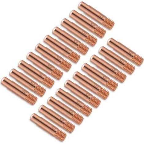 20 boquillas para soldadura MIG, puntas para soplete de soldadura, puntas de cobre de 1,0 mm, puntas para soldadura de tubos para consumibles de soplete de soldadura MIG 15AK -Crezuo