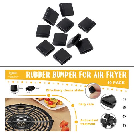 10 Bumpers en caoutchouc, pieds en silicone, housses de protection anti-rayures, pièces de rechange pour plateau de friteuse à air (1/5)