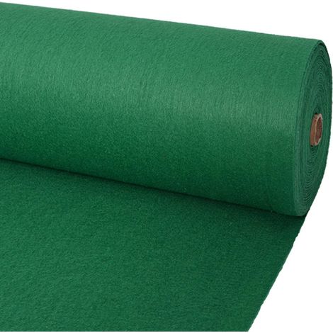 vidaXL  Carpet  Plain Green 1 x 24 m Fabric