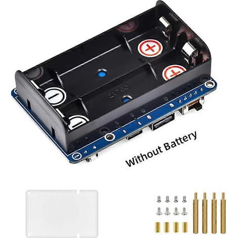 Alimentation sans interruption (ASI) 5 V avec batterie au lithium 21700 et connecteur à ressort, compatible avec les modules d'extension (UPS) 3B et 4B. (1/5)