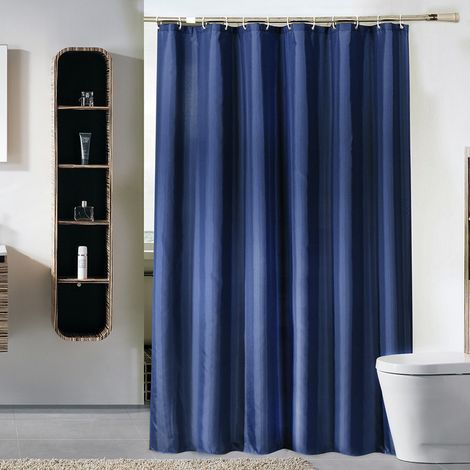1 tenda da doccia impermeabile e antimuffa, 180x180 cm (blu scuro) (1/5)