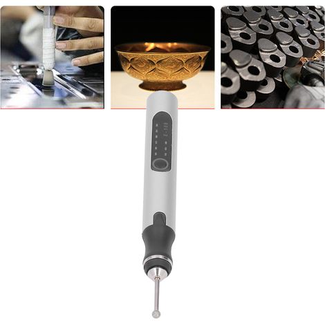 Mini-USB-Elektroschleifer, Lithium-Akku, Gravier-, Polier- und Schleifmaschine, Mini-Elektropolierstift-Set, Silber (1/5)