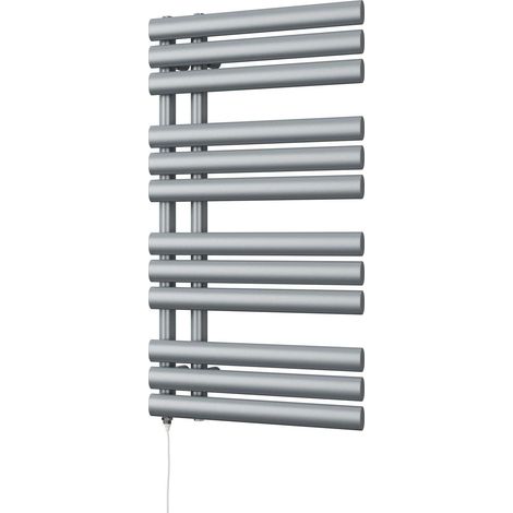 Percival - Silver Electric Towel Rail H884mm x W500mm 400w Standard (1/3)