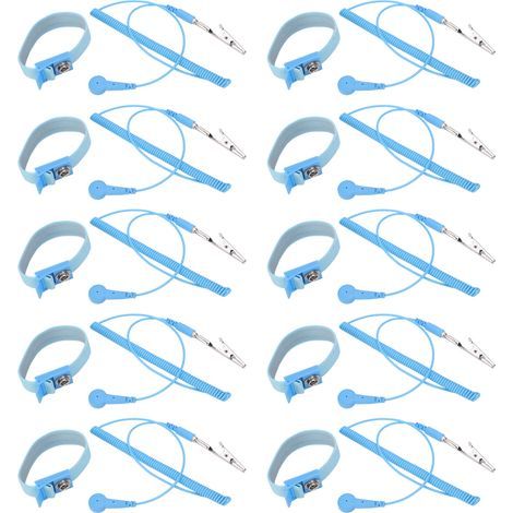 10 pièces 1.8M x 2.0MM Bracelet antistatique mise à la terre décharge électrostatique dragonne (1/5)