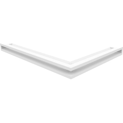 Eck-Lüftungsgitter LUFT links 76,6x54,7x6 weiß (1/5)