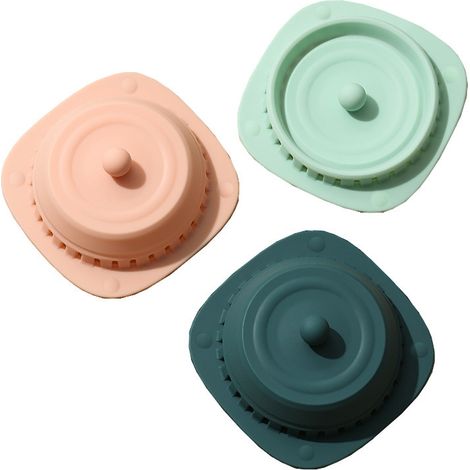 Couvercle d'étanchéité, bonde de sol, cache-cheveux pour lavabo, crépine de baignoire, filtre d'évier, bouchon de baignoire, bouchon anti-cheveux en silicone