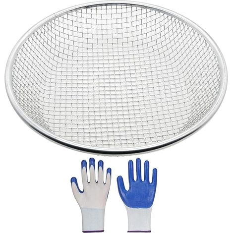 Tamis de Jardinage Rond pour Terreau et Compost - Crible en Acier Galvanisé Maille 6mm (1/4") - S'adapte sur Seau 19L / 5 Gallons (1/5)