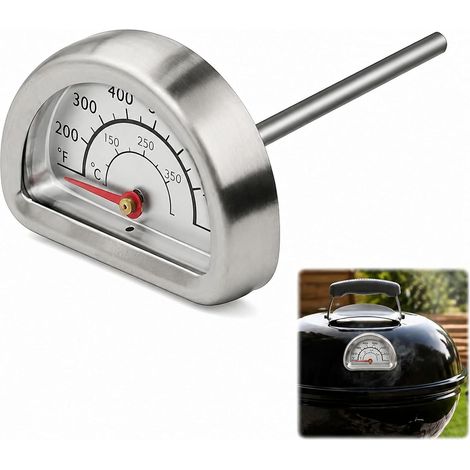 Thermometre Four Compatible, Thermomètre De Four En Acier Inoxydable Avec Sonde De 7cm, Thermomètre analogique, Plage de Température de 0°C à 400°C pour Barbecue, Fumoir, Gril et Casseroles (1/5)