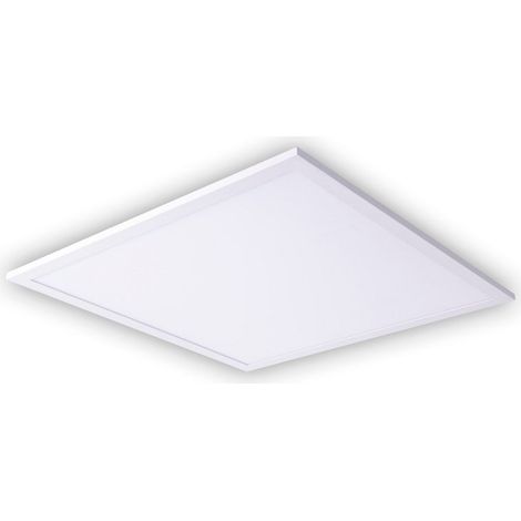 Panneau LED Connecté luminaire connecté avec Rétroéclairage Indirect, Dalle Carrée 45 cm, Métal et Plastique - PANGIVO (1/5)