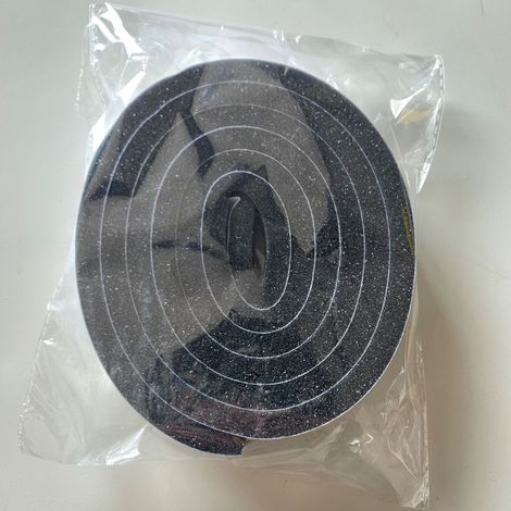 Selbstklebender Schaumstoff-Dichtungsstreifen 20 mm (B) x 10 mm (H), selbstklebender Schaumstoff für Türfenster, langlebig, Länge 2 m, schwarz