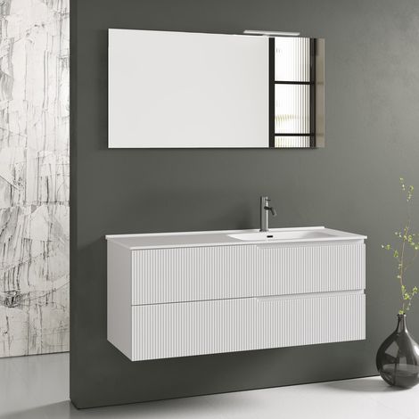 Composizione vasca DX 4 pezzi ZIP bianco opaco (1/5)
