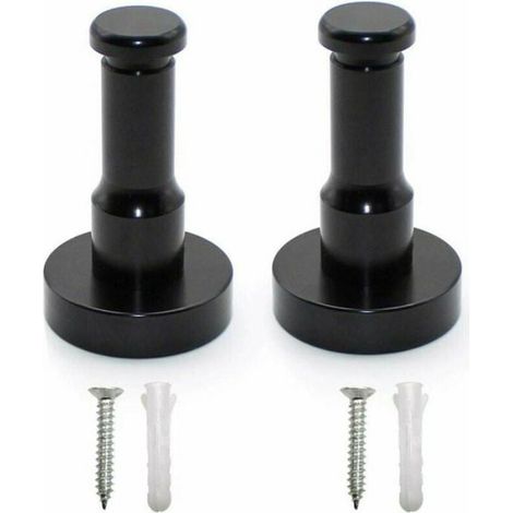 2 crochets porte-serviettes muraux, cylindriques pour suspendre des vêtements lourds (1/5)