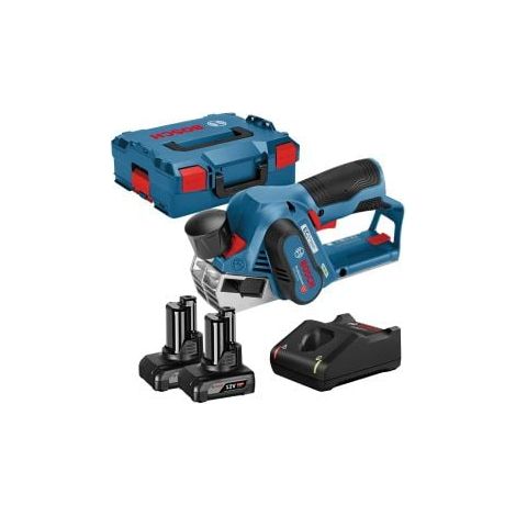 Bosch Akku-Hobel GHO 12V-20 12 V / 2x 4,0 Ah Akku + Ladegerät in L-Boxx