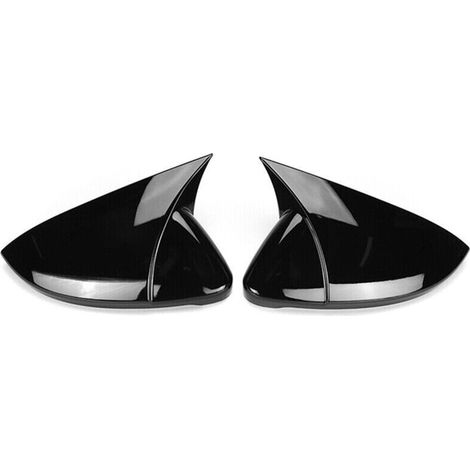 Couvercle Rétroviseur Universel Noir Brillant Conversion Cornes De Taureau Pour Golf