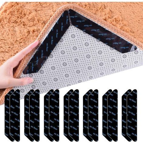 14 Bandes Antidérapantes, Adhésif Double Face, Mince 2mm, Pour Tapis Et Sols Durs (1/5)