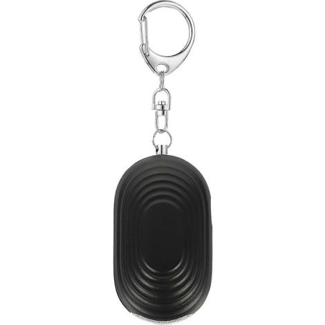 Alarme de sécurité personnelle avec lumières LED, alarme de sécurité d'urgence pour femmes, enfants et hommes.-7.00X3.50X2.00CM-Black
