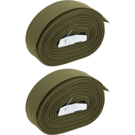 Sangles à bagages boucle en alliage de zinc sangle épaisse facile à utiliser pour fixation de bagages, colis, palette, transport 3m / 9,8ft (1/5)