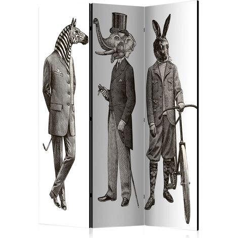 Paravento - Elegant Zoo [Room Dividers] - 135x172 (1/4)