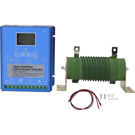 contrôleur solaire éolien, contrôleur hybride solaire éolien 12V 24V pour centrale électrique (1/5)
