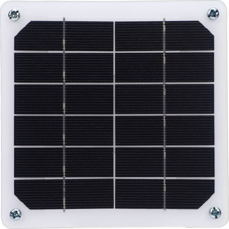 2-in-1 monokristalliner Solarventilator, integriertes Design, 3-W-Luftabsaugung für Gartenhaus, Hühnerstall, Gewächshaus, Tierzwinger, weiß. (1/5)