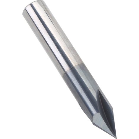 Fraise à chanfreiner 3 dents 60°, fraise carbure tungstène pour défonceuse CNC, gravure polissage, D12 x 60° x 75L (1/5)