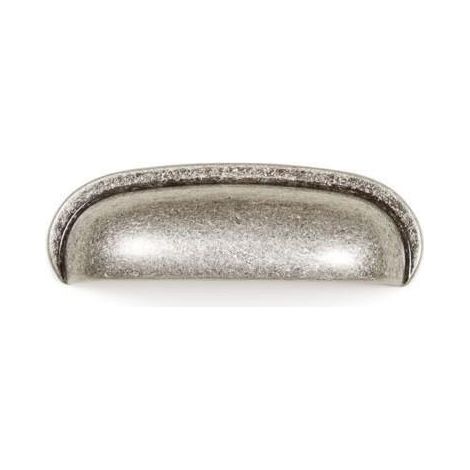 tirador de concha aura. zamak - viefe acabado plata antigua dist. agujero dist. 64mm.