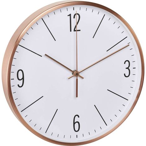 Horloge murale TFA Dostmann 60.3534.51 radiopiloté(e) 30 cm x 45 mm cuivre mécanisme d'horloge silencieux (1/2)