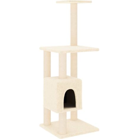Maison Exclusive - Albero per Gatti con Tiragraffi in Sisal Crema 104 cm (1/5)