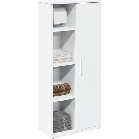 Badezimmerschrank mit Rollenhalter Weiß 39x22x90 cm