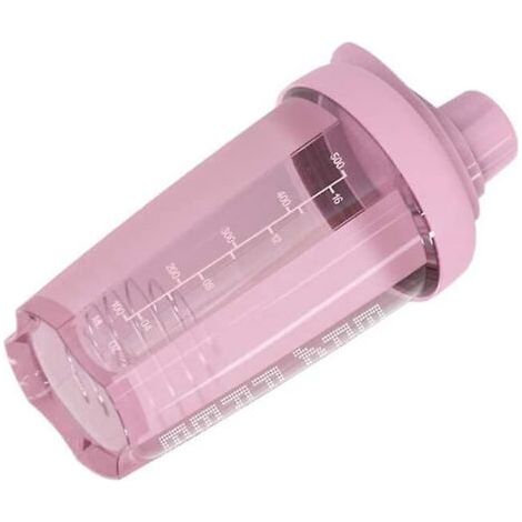 Shaker à protéines avec boule de mixage, shaker à protéines de 500 ml avec échelle de mesure, tasse à shake protéiné pour le fitness, sans BPA, rose