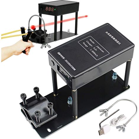 Jauge de vitesse balistique - Compteur de vitesse de haute précision, outil de mesure de vitesse Vitesse de balle latérale portable, surcharge sur décharge (1/5)
