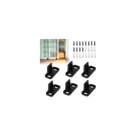 6 PCS Guide Porte Coulissante en Plastique 45×20×24mm Guide Porte Coulissante Sol Multifunctiona Guide de Plancher Anti-bruit Robuste avec Vis pour Portes Coulissantes Maison Bureau
