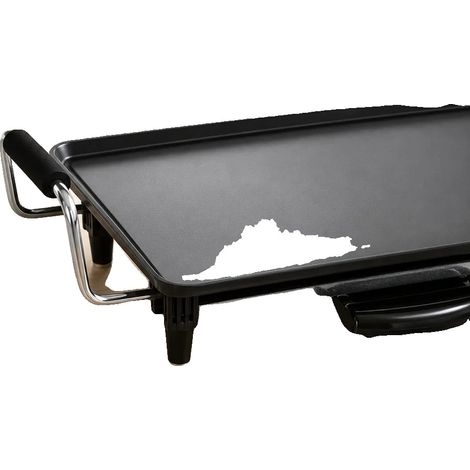 Elektrische Grillplatte, einstellbare Temperatur, antihaftbeschichtete Oberfläche, Schwarz 52X13X23Cm (1/2)