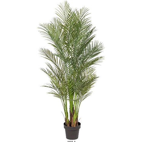 Palmier Areca artificiel H 160 cm 6 troncs en pot