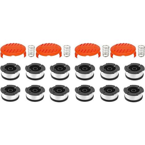 ALLIANDISLot de 12 bobines de fil avec 4 couvercles pour débroussailleuses sans marque
