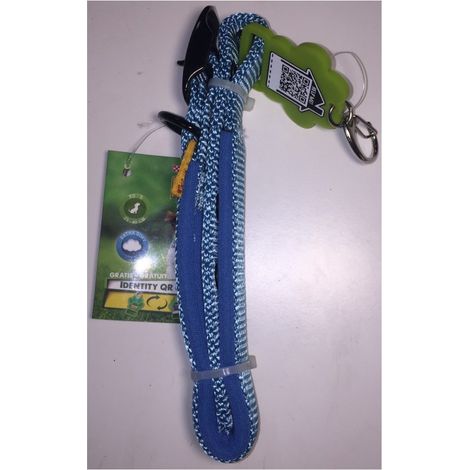 Extra-Soft Blue dog collar - Size XS-S 25-40cm - QR code - Friskies Purina