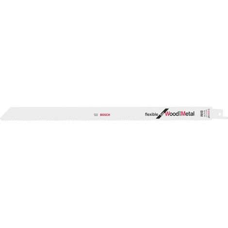 Bosch hoja de sierra sable S 1222 VF hoja flexible para madera y metal 5 uds