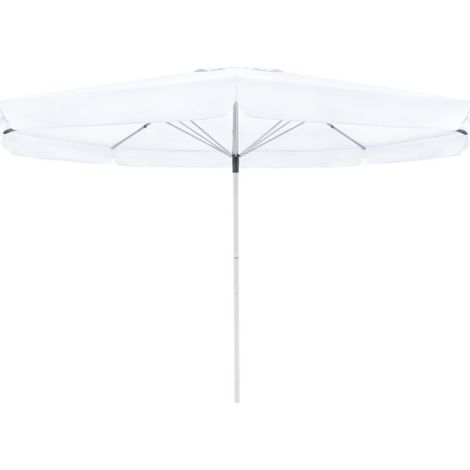 Doppler Sonnenschirm/ Großschirm "Telestar" Ø 5,00 m, weiß, mit Volant, Bezug aus 100% Polyester, Gestell aus Aluminium, 25 kg Sonnenschirm / Großschirm "Telestar 500", inkl. Schutzhülle, weiß, Ø 500 (1/5)