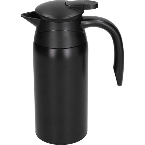 Bouilloire électrique 800 ml avec base, grande capacité, portable et isolée, pour voiture, noir mat (1/5)