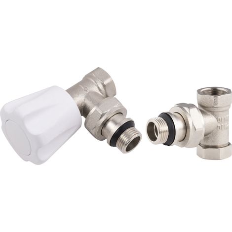 Noyon & Thiebault – Robinet manuel équerre pour radiateur – Filetage 1/2 – Coude de réglage inclus – Pour installation rapide et efficace