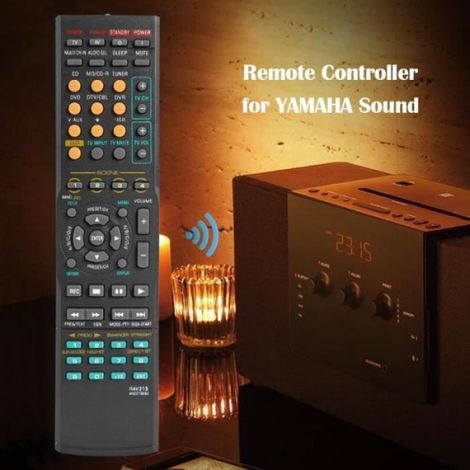 Télécommande - Récepteur Audio - Compatible Avec Yamaha RX-V363 RX-V459 RX-V463 RX-V561 RX-V650 - Home Cinéma - Noir - 210 X 50 X 20 Mm - Sans Piles (1/4)