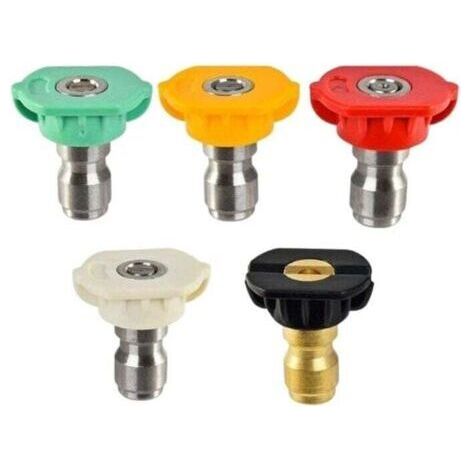 Pack de 5 buses, jet plat, jet droit et mousse pour PRO et DORSAL SPRAYER, rouge, orange, vert, noir, blanc