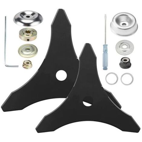 Lame de rechange pour tondeuse à gazon, en acier au carbure avec adaptateur, pour arbre de 25,4 mm ou 20 mm, compatible avec Husqvarna, Stihl, Oregon et Hitachi (1/5)