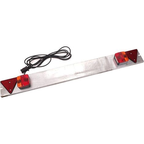 Placa de iluminación metálica para remolque ZVD de 1 m con fuente de alimentación de 4 m, 7 pines