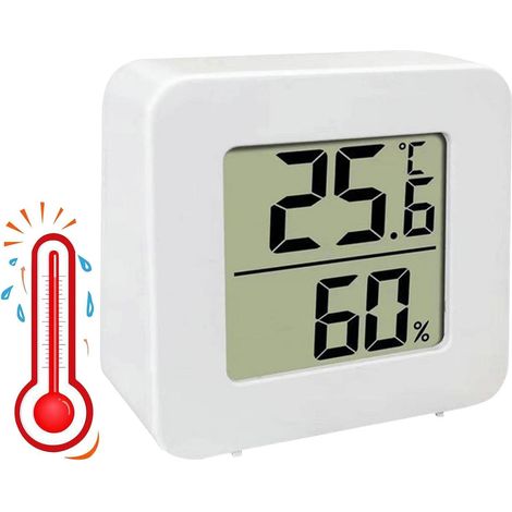 2 termometro e igrometro digitale LCD, termometro e igrometro digitale per interni ad alta precisione, misuratore di temperatura e umidità, indicatore del livello di comfort per casa e ufficio (1/4)