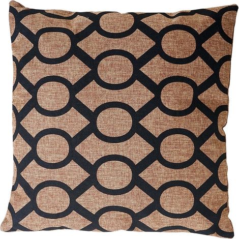 Cojín marrón/negro 45x45 cm con funda desenfundable DEC04073 (1/3)