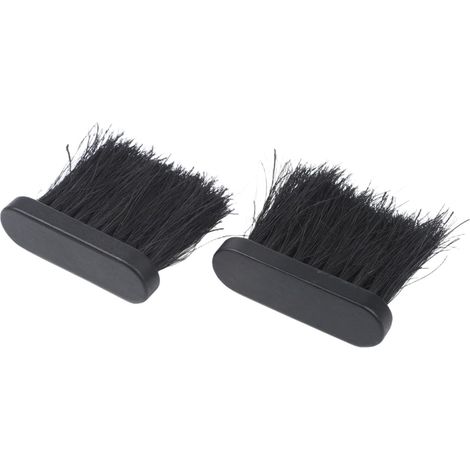 Lot de 2 têtes de brosse de nettoyage de cheminée en poils de noix de coco souples pour poêles et foyers Noir 11 x 3,5 x 9,5 cm (1/5)