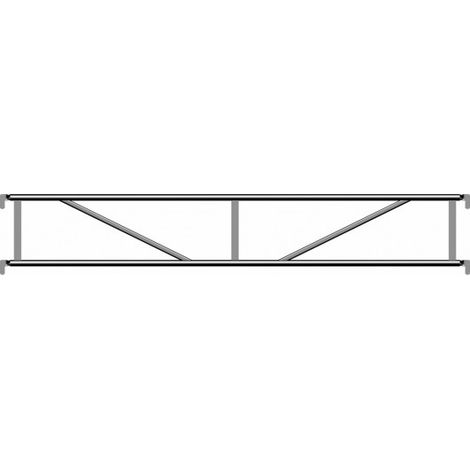 Layher – Garde-corps aluminium 3.07 m – Pour chantiers humides – Verrouillage par clavetage – Protection latérale renforcée